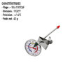 Thermomètre à lait pour café avec sonde en acier inoxydable de 175 mm Thermomètre à café avec clip Température du lait professio