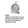 Thermometer World Thermomètre de four pour à ventilateur et fours gaz – Jauge température du dans le électrique parfait la cuiss
