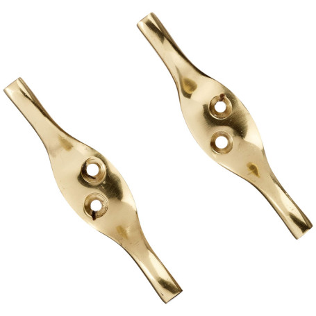 Bulk Hardware BH01551 Paquet de 2 Taquets d'amarrage Laiton