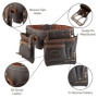 Rolson 68851 Ceinture à outils professionnelle tannée à l'huile pour constructeur, couvreur, charpentier