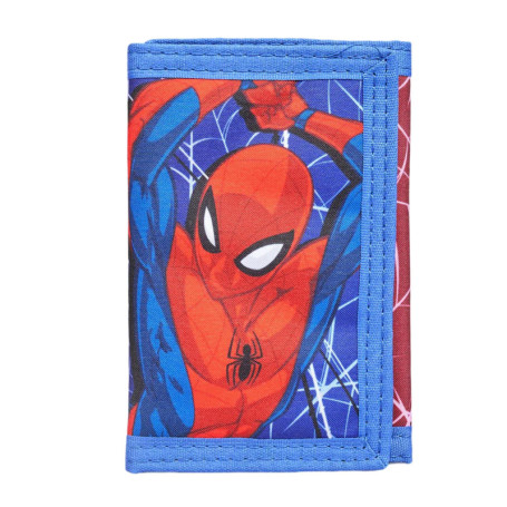 Marvel Portefeuille Spiderman pour garçons et filles avec porte-cartes à trois volets, fente pour carte d'identité avec fermetur