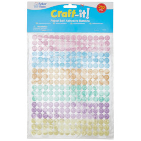 Baker Ross Boutons Autocollants Pastel - Lot de 252, Fournitures Artistiques pour Enfants (FC356)