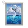 3D LiveLife Affiche Murales lenticulaires Symphonie de Dauphins de Deluxebase. Poster Océan 3D sans Cadre. Décoration Murale Par
