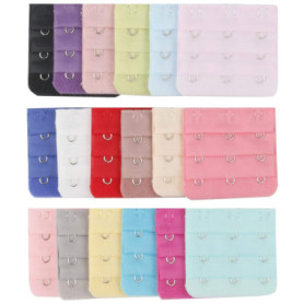 TRIXES Lot de 18 extensions de soutien-gorge pour femme, 3 crochets, 3 rangées d'extension, ensemble de bretelles de soutien-gor