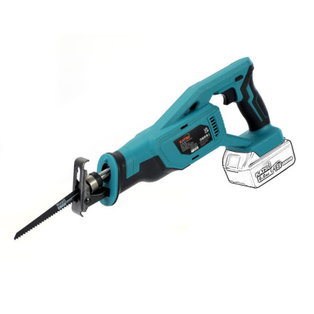 KATSU FIT-BAT 21V/18V Scie Sabre Sans Fil, Longueur de Trait 32 mm, Vitesse Variable, 4 Lames de Scie pour la Coupe du Bois et d