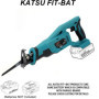KATSU FIT-BAT 21V/18V Scie Sabre Sans Fil, Longueur de Trait 32 mm, Vitesse Variable, 4 Lames de Scie pour la Coupe du Bois et d