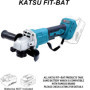 Meuleuse d'Angle sans Fil Brushless 21V KATSU FIT-BAT, 115mm 125mm avec Moteur sans Balais pour Couper Polir le Meulage, 3 Vites