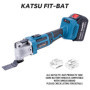 KATSU FIT-BAT 21V Outil Multifonction Oscillant sans Fil Brushless Moteur sans Balais avec 3,0 Ah Batterie et Chargeur, 6 Vitess