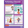 Performing a Character | Posters dramatiques | Papier brillant mesurant 850 mm x 594 mm (A1) | Affiches de théâtre pour la salle