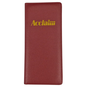 Acclaim Support rigide pour cartes de score de bowling - Légèrement rembourré - Couleur unie - Finition métallique - 23 cm x 11 