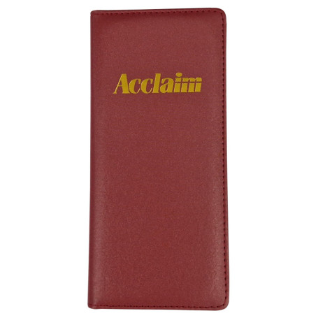 Acclaim Support rigide pour cartes de score de bowling - Légèrement rembourré - Couleur unie - Finition métallique - 23 cm x 11 