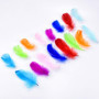 volumoon 100Pcs Plumes Colorées, Plume Loisirs Creatifs, Plumes d'oie, Plumes Décoratives, Plume Naturelles pour Attrape-Rêves, 
