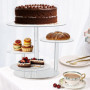 Focenat Présentoir à Gâteaux à 4 Étages, Présentoir à Cupcakes en Acrylique Transparent, Présentoirs Gâteaux Dessert, Presentoir