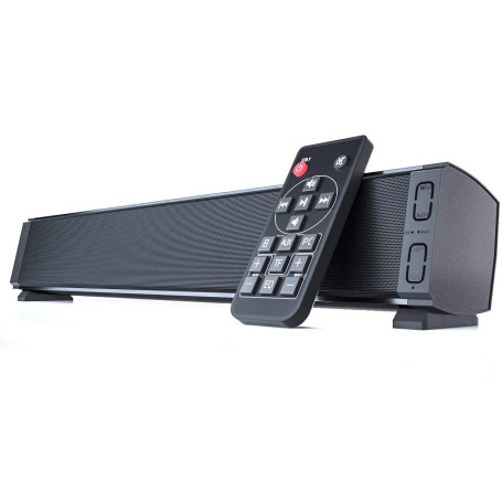 Yangers Barre de Son Bluetooth 5.0 sans Fil pour TV avec télécommande véritable Haut-Parleur Rechargeable USB 20W Microphone int