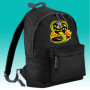 SmartyPants Sac à dos noir avec nom personnalisé Cobra Kai – Arts martiaux comédie karaté Kung Fu émission TV cinéma film enfant