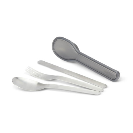 Black+Blum Ménagère gigognes | Ensemble de 3 couverts de voyage compacts en acier inoxydable (couteau, fourchette et cuillère) p