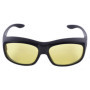 Rapid Eyewear Surlunettes pour conduite de nuit, noires, pour hommes et femmes, à porteur par-dessus les lunettes habituelles; v