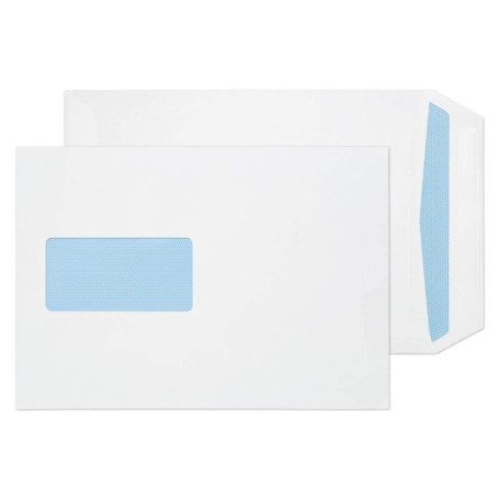 Blake Purely Everyday C5 229 x 162 mm 100 g/m² Enveloppes Pochettes Autocollante Fenêtre (16084) Blanc - Boîte de 500