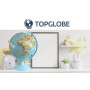 TOPGLOBE Globe scolaire de 30 cm - Carte en allemand - Éducation du globe terrestre rotatif - Éducatif/géographique - École, mai