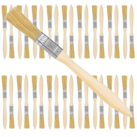 Kurtzy Pinceau Peinture 12,7 mm (Lot de 36) - Pinceau Plat Professionnel avec Manche en Bois - Pinceau Peinture Murale Interieur