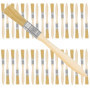 Kurtzy Pinceau Peinture 12,7 mm (Lot de 36) - Pinceau Plat Professionnel avec Manche en Bois - Pinceau Peinture Murale Interieur