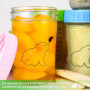Budding Bear Petit Pot Conservation Bébé Verre 240ml (Lot de 6) - Pot Bebe Repas Réutilisables Compatible Lave-Vaisselle, Congél