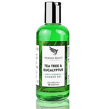 Tea Tree Eucalyptus Gel Douche pour Homme - Soin du Corps aux Huiles Essentielles Naturel Made In U.K Soin de la peau Arbre a Th