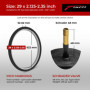 Fincci Chambre a Air 29 pouces Vtt - Paire chambres à air 29 x 2.1 x2.20 x 2.35 pouces de Valve Schrader 48mm pour Route VTT bic