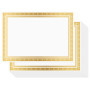Belle Vous Papier Blanc A4 pour Diplome Personnalisé (Lot de 50) - Papier Imprimante A4 Blanc avec Bordure en Feuille d’Or - Com