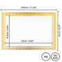Belle Vous Papier Blanc A4 pour Diplome Personnalisé (Lot de 50) - Papier Imprimante A4 Blanc avec Bordure en Feuille d’Or - Com