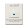 Philip Jones Décembre (Topaze Bleue) Bague de Naissance réglable créée avec des Cristaux Zircondia®