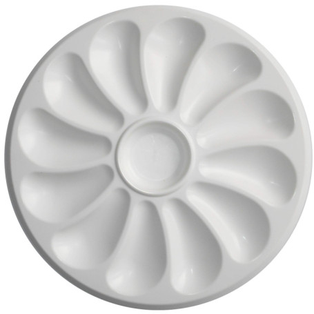 Lot de 2 - Assiette à Huîtres en Plastique – 12 Places