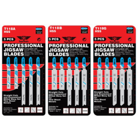 15 x TopsTools JSTTK3118 T118A T118B T118G lames de scie sauteuse pour coupe de métal compatibles avec Bosch Dewalt Makita Milwa
