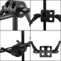 Support d'éclairage Photographie Kit: 1x Support Lumineux Aluminium Réglable 200cm et 1x Trépied Girafe Bras 140cm avec Double C