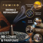 Encens Cone Refoulement Naturels Fumino Faits Maison Lot d’encens Essentiels de 6 boîtes 90 Cônes Backflow Masala Agarbatti Joss