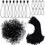 Belle Vous (Lot de 500) Attache Etiquette Noire en Nylon & Épingle Ampoule - Épingle de Sureté pour Étiquettes de Vêtements et T