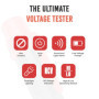 ULTRICS Détecteur de Tension Sans Contact, Testeur de Tension Sensibilité Réglable 12 V-1000 V, Stylo de Testeur Électrique avec