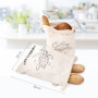 Joeji's Kitchen Bread Bag Lot de 2 sacs à pain en tissu coton pour vos pâtisseries - 30 x 40 cm Sac baguette écologique Zéro déc
