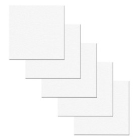 AvoDovA 5PCS Blanche Toiles à Peindre Encadrées, 10*10cm Coton Chassis Entoilé, Panneaux de Toile, Tableaux en Toile à Peindre, 