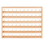 Kurtzy Support Bobine en Bois Mural 60 Bobines - Stand Organisateur avec Crochets Muraux - Debout ou Suspendu - Porte Bobine en 