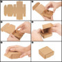 Belle Vous (Lot de 50) Boite Cadeau Marron - Boite Papier Kraft Carrée de 5,6 x 5,6 x 2,5 cm - Boite Carton Emballage Cadeau Fac