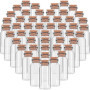 BELLE VOUS Lot de 50 Mini Fioles Vides en Verre avec Bouchons en Liège - 10 ml - Mini Pot en Verre Hermetique - Bonbonnière Mari
