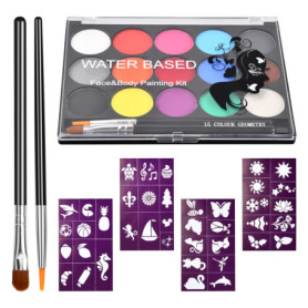 Vesaneae Kit de Peinture pour le Visage, Palette de Maquillage pour Enfants, Convient pour les Festivals de Musique, Les Fêtes, 