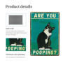 Plaque métal Vintage,Panneau Drôle de Chat Noir are You Pooping Décoration,Panneaux de Salle de Bain Amusants Chat en Étain Plaq