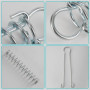 Belle Vous (Lot de 8) Ressort de Traction en Acier Inoxydable - Longueur 170 mm, Diamètre 3 mm - Ressort de Rappel à Double Croc