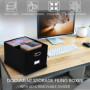 BELLE VOUS Lot de 2 Boîtes de Stockage de Dossiers - Boite de Rangement de Documents - Trieur pour Bureau ou Maison - Classeur d