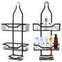 Azonelife Panier de Douche à Suspendre Sur la Tête, 3 Couches Étagère de Douche à Suspendre avec Crochet et Plateau de Savon Ran