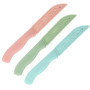 Chstarina 3 Pièces Couteau Ceramique, Couteaux de Cuisine, Couleur Bleu, Rose, Vert, Couteaux d'Office avec Poignée Ergonomique,
