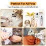 Alyvisun Coupe Griffes Chat, Coupe Ongle Chien avec Éclairage LED, Protection de Sécurité, Lime a Ongles et Protection Anti Écla