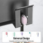 Euqvunn Porte Brosse à Dents Mural [Ventouse Amovible sans Perçage], Alliage d'Aluminium Support Gobelet Brosse à Dent Salle de 